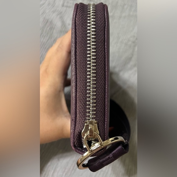Steve Madden Bzippy Zip Around Wallet Wristlet, Grape - Picture 7 of 12